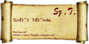 Szél Tünde névjegykártya