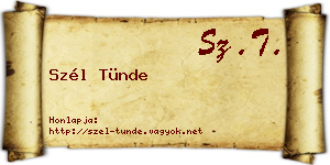 Szél Tünde névjegykártya