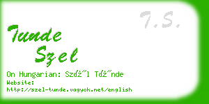 tunde szel business card